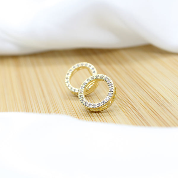 Zirconia Ring Earrings - 18k Gold Filled