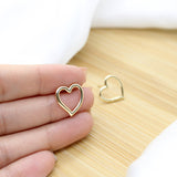 Line Heart Earrings - 18k Gold Filled