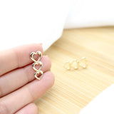 Three hearts Earrings - 18k Gold Filled