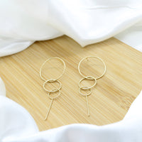Triple Circle Earrings - 18k Gold Filled
