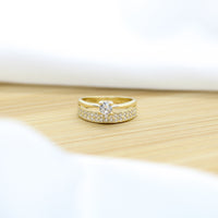 Sparkling Double Ring - 18k Gold Filled
