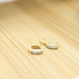 Cubic Zirconia Hoop Children's Earrings - 18k Gold Filled