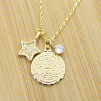 Our father and star Necklace - 18k Gold Filled