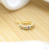 Colors Cubic Zirconia Fake Piercing - 18k Gold Filled