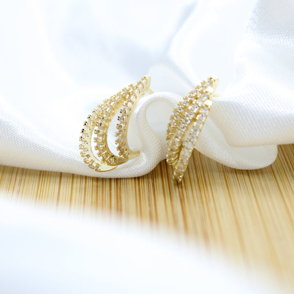 Zirconia Chic Earrings - 18k Gold Filled