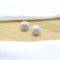 Stylish Dot Earrings - White Rhodium Filled