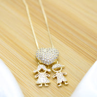 Heart Kids Necklace - 18k Gold Filled