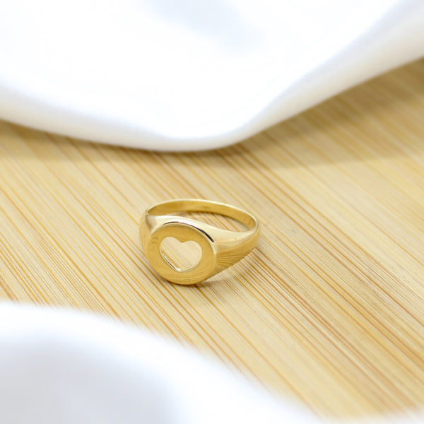 Heart Pinky Rings - 18k Gold Filled