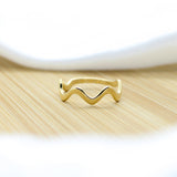 Elegant Waves Ring - 18K Gold Filled