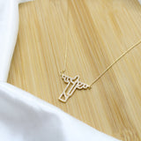 CZ Christ the Redeemer Necklace - 18K Gold Filled