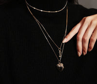 Clover Key Pendant Necklace - 18k Gold Filled