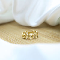 Chain Link Ring - 18k Gold Filles