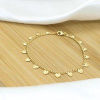 Heart Pendant Bracelet - 18k Gold Filled