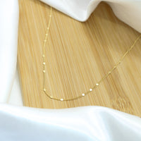 Dot Delicate Long Necklace - 18k Gold Filled