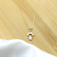 CZ Heart Girl Necklace - 18k Gold Filled (40cm)