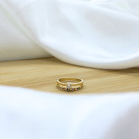 Multicolor Double Ring - 18k Gold Filled