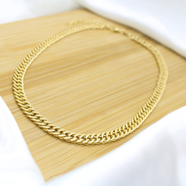 Gourmet Chain Choker Necklace - 18k Gold Filled