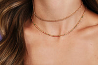 Curb Chain Choker Necklace - 18k Gold Filled