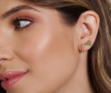 Delicate Dot Hoop Earrings - 18k Gold Filled