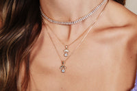 CZ Heart Girl Necklace - 18k Gold Filled (40cm)