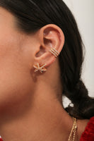 CZ Five-Pointed Star Earrings - 18k Gold Filled