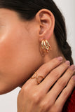 3 Lines Hoop Earrings - 18k Gold Filled
