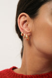 Glossy Hoop Earrings Set - 18k Gold Filled