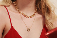 Link Chain Choker Necklace - 18k Gold Filled