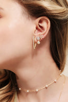 CZ Shape Hoop Earrings - 18k Gold Filled