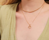 CZ Heart Necklace - 18k Gold Filled