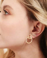 Double Rings Earrings - 18k Gold Filled