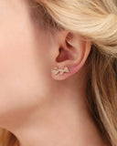CZ Swan Stud Earrings - 18k Gold Filled