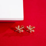 CZ Five-Pointed Star Earrings - 18k Gold Filled