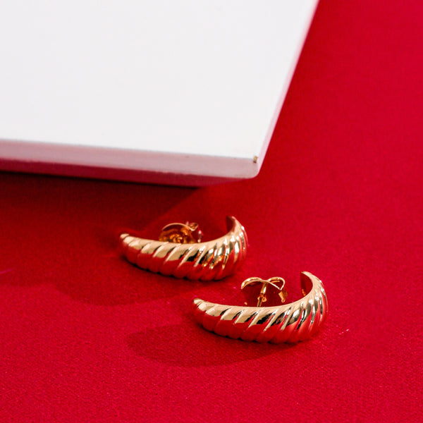 Croissant Earrings - 18k Gold Filled