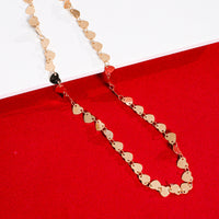 Heart Chain Choker Necklace - 18k Gold Filled