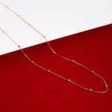 Dot Chain Long Necklace - 18k Gold Filled