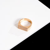 CZ Bar Ring - 18k Gold Filled