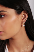 Cubic Zirconia Pearl Earrings - 18k Gold Filled