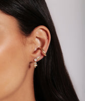 Double Heart Stud Earrings - 18k Gold Filled