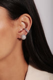 Stylish Dot Earrings - White Rhodium Filled